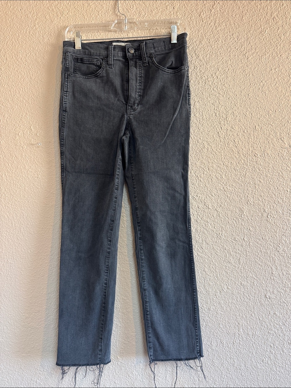 Madewell Women's Skinny Jeans in Washed Black Stove Pipe